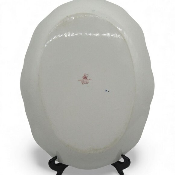 Rare SAMUEL FORD And Co England Eltham Red Porcelain Platter Vintage 16" - Picture 7 of 11